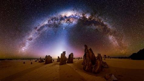 Milky Way Over The Pinnacles Desert Nambung National Park Australia