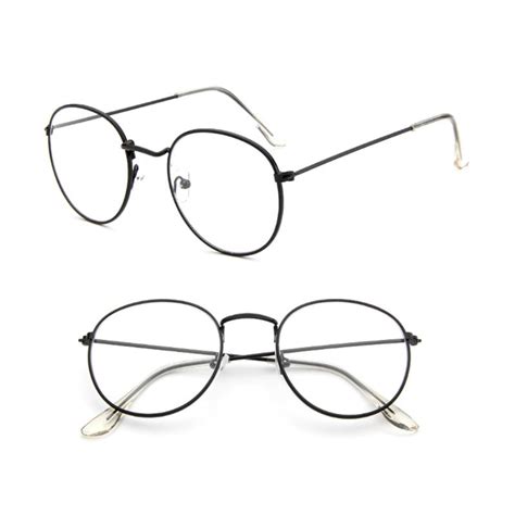 buy vintage men women eyeglass metal frame glasses round spectacles clear lens optical at