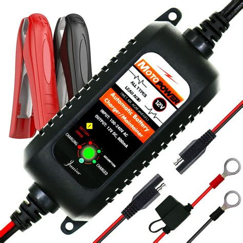Motopower Mp00205a 12v 800ma Fully Automatic Battery Chargermaintainer