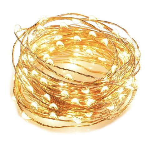 2m 20 Led Copper Wire Battery Seed Fairy Lights Warm White