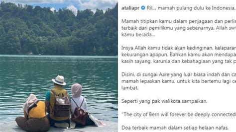Istri Ridwan Kamil Pamit Tinggal Eril Ke Indonesia Atalia Insyaallah