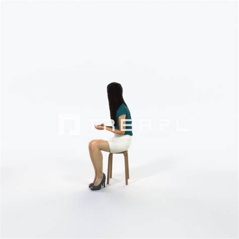 passion 18j observing clapping east asian sitting casual woman 3d model by treapl