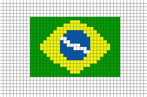 Flag Of Brazil Pixel Art Pixel Art Pattern Cross Stitch Art Pixel Art