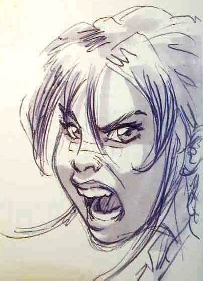 Angry Girl Face Drawing 1 Dessin Visage Dessin De Visage Dessin De