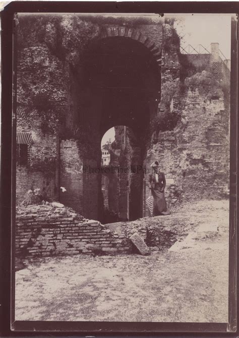 Rome Palatine Italy Photo Amateur Voyage In Italy 1898 Vintage Citrate Ebay