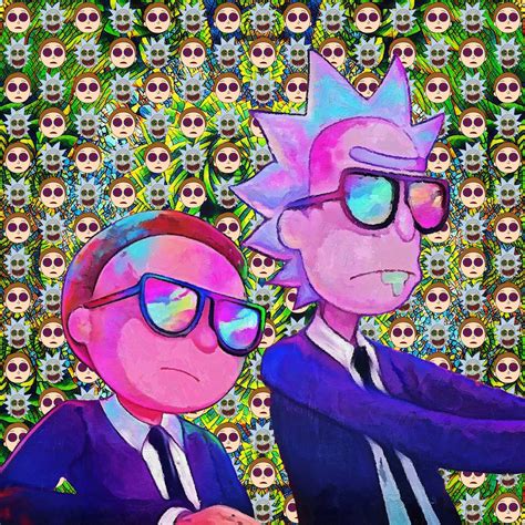 Tried To Design Some Rick And Morty Blotter Art Dont