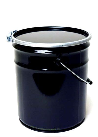Material For Gallon Black Vestil Lid Stl Ll Steel Lever Lock Pail Lid
