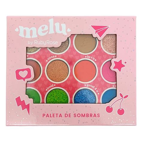 PALETA DE SOMBRAS CORES MELU BY RUBY ROSE HB Bellíssima Makeup