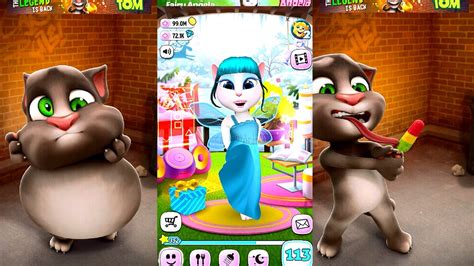 Talking Tom Cat Vs My Talking Angela Android Gameplay Youtube