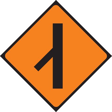 W 030 Merging With Traffic From Left Road Warning Signs