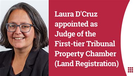 Laura Dcruz Appointed As Judge Of The First Tier Tribu Nine St