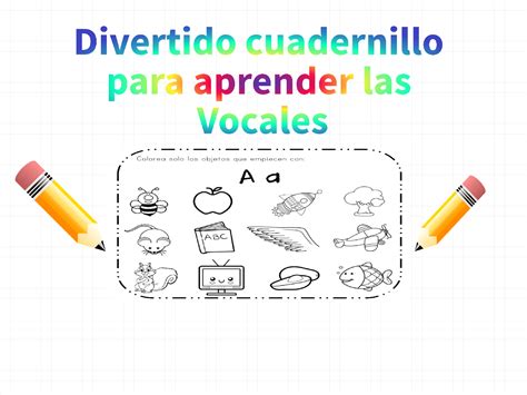 Maravilloso Cuadernillo De Las Vocales Diplomas Gafetes Y Material
