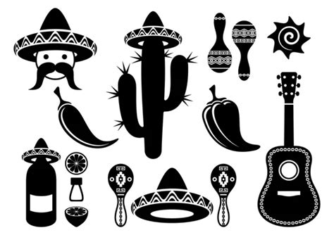 Mexico Silhouette Icons Stock Vector Image By ©blumer 1979 82098390