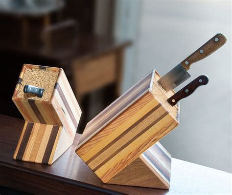 Wood Knife Block Sawbridge Studios Rustic Woodworking Projects