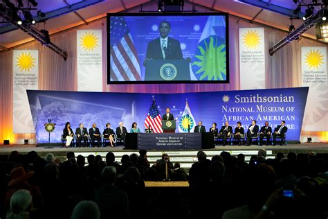 President Obama At The Ground Breaking Ceremony For The Smithsonian