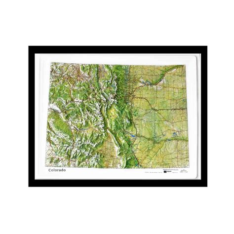 Colorado Satellite Raised Relief Map By Hubbard Scientific The Map Shop