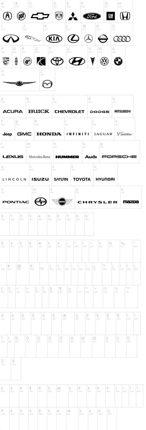 Auto Motive Font Mini Logos Font And Motives
