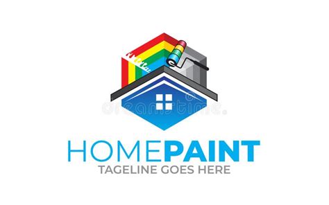 Diseño Del Logo De Pinturas De Casas De Colores Ilustración Del Vector