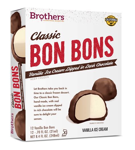 Brothers Desserts Classic Bon Bons Vanilla Cream Dip Mint Ice Cream