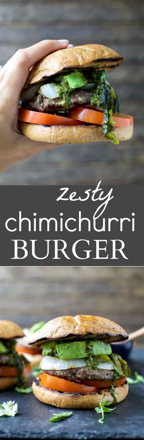 Healthy recipes › beef burgers. Zesty Chimichurri Burgers | Easy Healthy Recipes Using ...