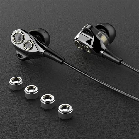 Dual Dynamic Drivers Earphones Uiisii Ba T8 Mini Jack 35mm Black