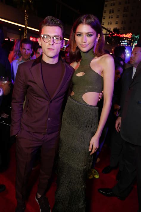 tom holland and zendaya attend the after party for spider man far from home beautifulballad