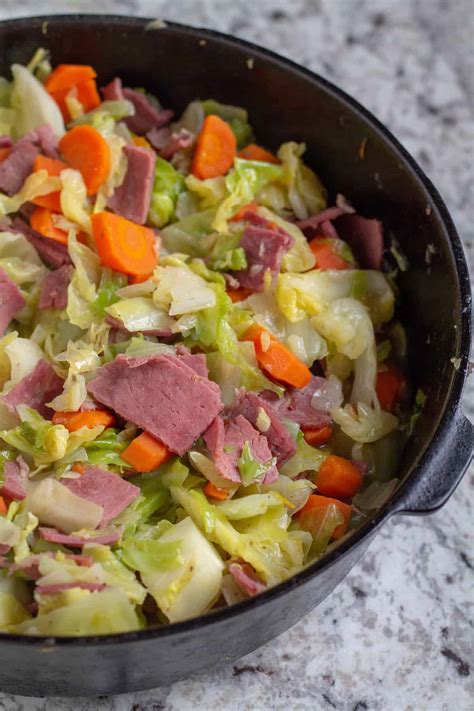 In a large serving bowl where you can stir the potatoes, crush the garlic clove and rub the inside of the bowl with it. Quick & Easy Keto Corned Beef And Cabbage