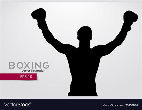 Boxing Silhouette Royalty Free Vector Image Vectorstock
