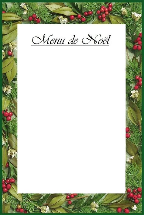 Currently the menus in your navigation that don't link any where. Jolie carte pour imprimer le menu de Noël traditionnel ...