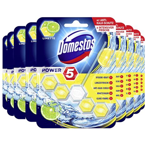 9 x domestos power 5 rim block toilet bowl cleaner freshener hygiene