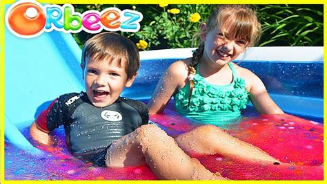 Orbeez Ooze Slime Pool Challenge Gelli Baff Fun Abc Childrens