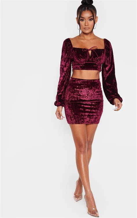 Purple Leopard Print Velvet Mini Skirt Prettylittlething