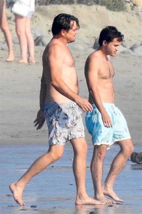 Leonardo Dicaprio Goes Shirtless Whilehitting The Beach With Emile Hirsch In Rarephotos