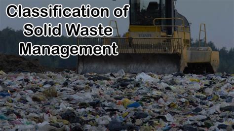 Classification Of Manual On Municipal Solid Waste Management