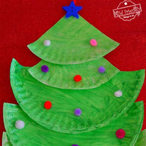 Making A Paper Plate Christmas Tree Kid Friendly Things To Do
