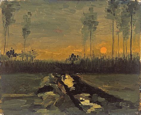 Landscape At Dusk 1885 Painting By Vincent Van Gogh