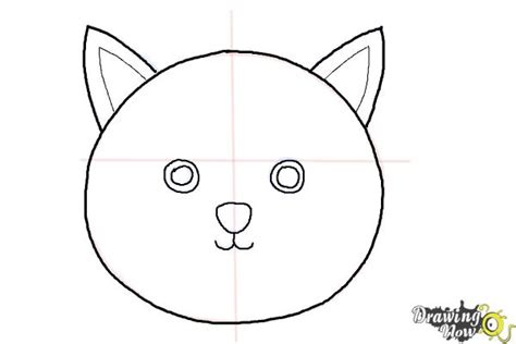 How To Draw A Cat Face Drawingnow