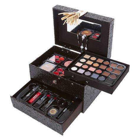 Black Glitter Box With Rose Gold Tassel Makeup Set Claires