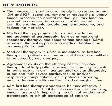 somatostatin analogs as a first line treatment in acromegaly current opinion in