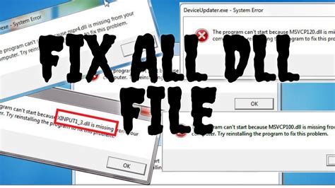how to fix all dll file missing error in windows pc windows 10 8 1 7 errors 7 8 10 easily vrogue