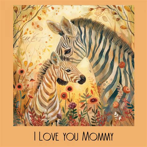 Mother's Day Zebra Greeting Card Free Stock Photo - Public Domain Pictures