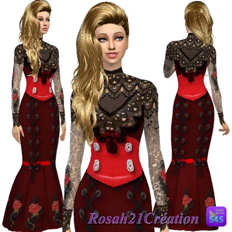Sims4 Download 013 Dress Gothic Dress Sims 4 Clothing