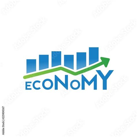 Economy Growth Chart Vector Logo Design Stock Image And Royalty Free