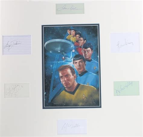 Star Trek Autograph Display Signed By The Main Characters Including