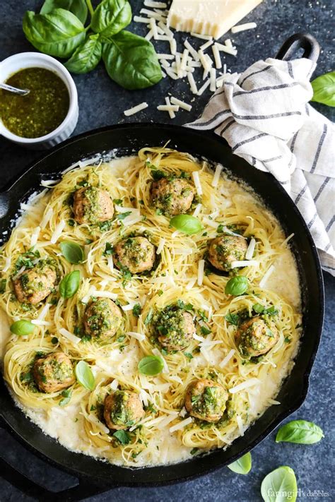 Jul 13, 2021 · these meal prep chicken meatballs use a combination of ground chicken, garlic, cheese, and spices. Creamy Garlic Pasta Nests with Pesto Chicken Meatballs • a ...