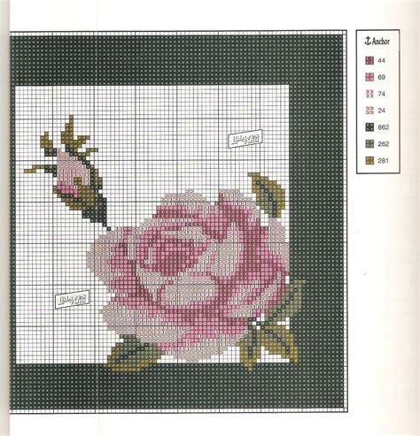 Beautiful Pink Rose Cross Stitch Pattern 1 Free Cross Stitch