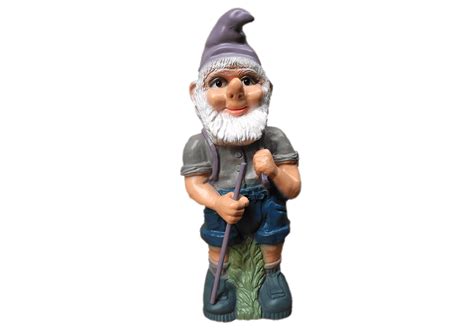 Garden Gnome Holding Stick Transparent Png Stickpng