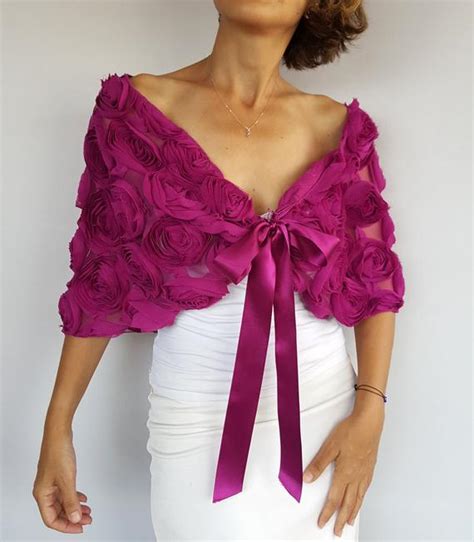 Purple Evening Dress Coverup Formal Cape Plus Size Chiffon Capelet
