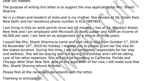 Sample reference letter for immigration. Visa Letter From Employer Sample - Sample supporting ...
