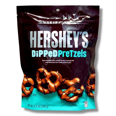 Hersheys Milk Chocolate Dipped Pretzels 120g 490